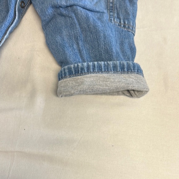 The Children's Place Blue Carpenter Jeans lined with grey jersey cotton - Picture 4 of 4